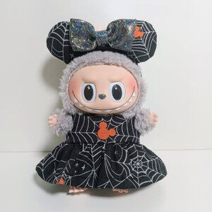 Custom Disney Mickey Mouse Spider Web Dress and Ears Made to fit Labubu
